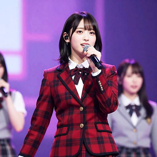 Realistic Japanese Idol Singing Portrait