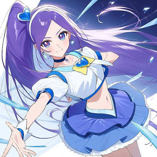 Illustration of Aono miki, precure in the style of Hayashi kewi