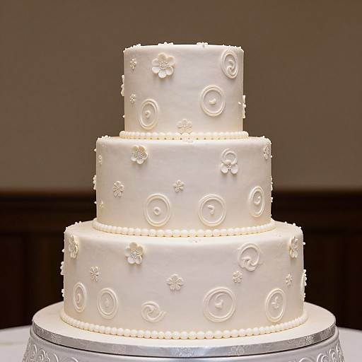 Elegant Three-Tiered Wedding Cake Design