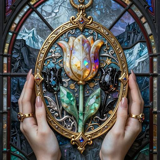 Intricate Amulet of Tulip Deborah Azzopardi