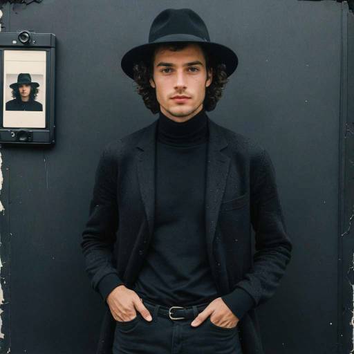 Man in Black Outfit with Fedora Hat