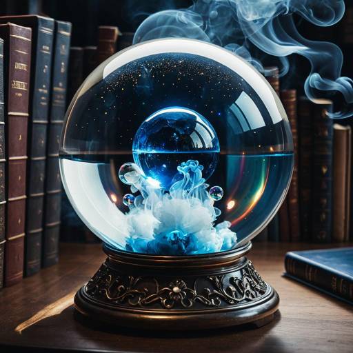 Magical Crystal Ball with Ghostly Vapor