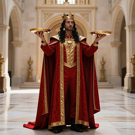 Majestic Royalty with Golden Trays