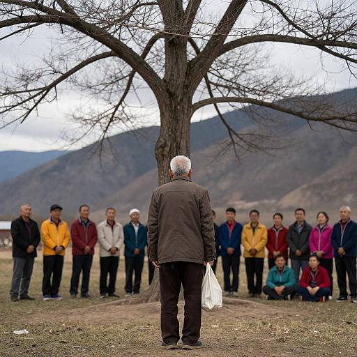 Gathering Under a Leafless Tree