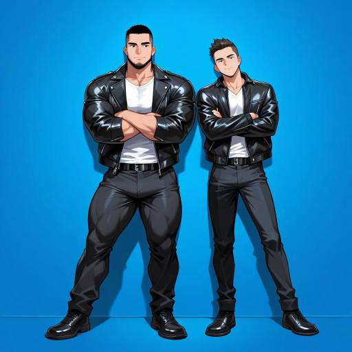 Robust Males in Cool Leather Outfits Robust Males in Cool Leather Outfits