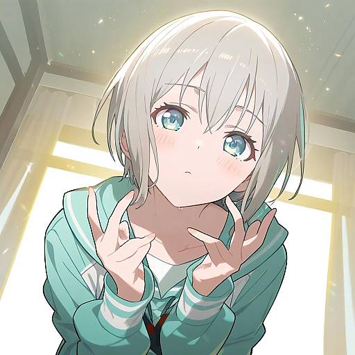 Illustration of Aoba moca, bang dream! in the style of Saitou naoki