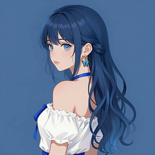 Profile Portrait of a Young Woman