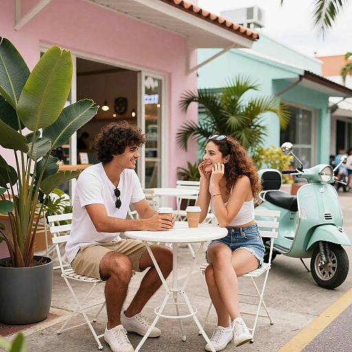 Joyful Friends at Miami Café
