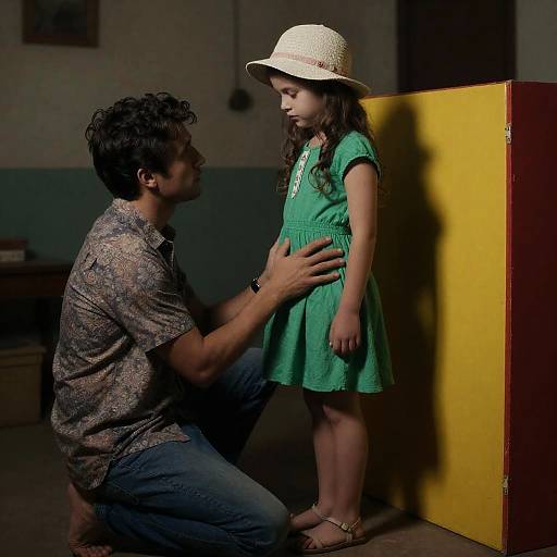 Candid Moment in Dimly Lit Room