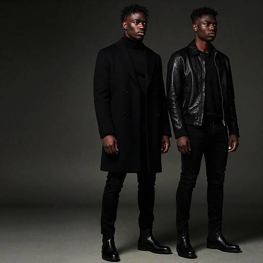 Moody Film-Noir Black Fashion Portrait