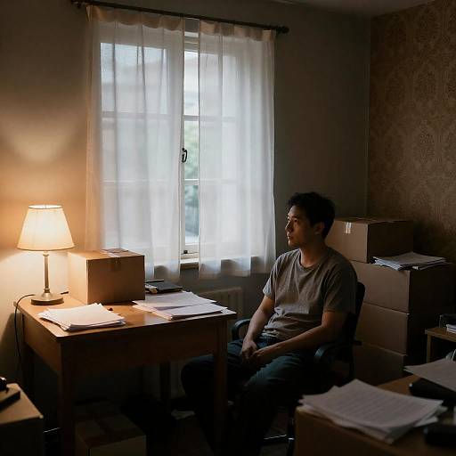 Cozy Clutter: A Dimly Lit Room