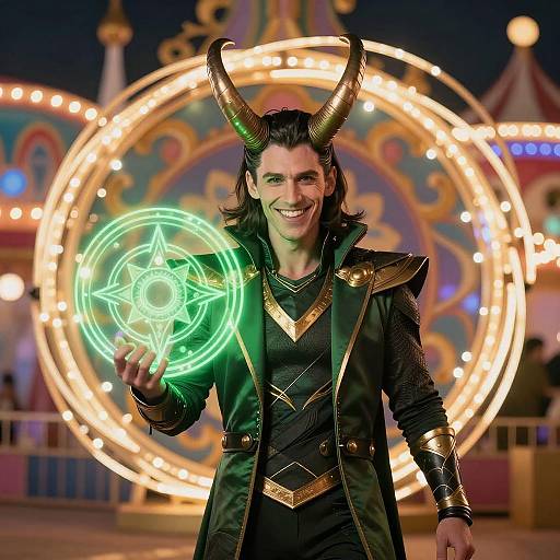 Loki Inspired Carnival Mischief Scene