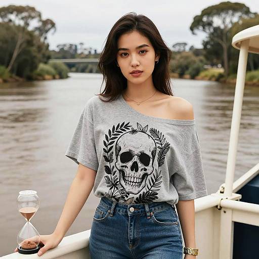 Stylish Woman on Murray River Tour