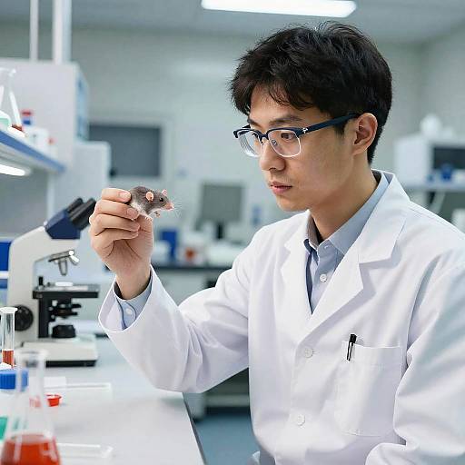 Scientist Rat in Laboratory Digital Art