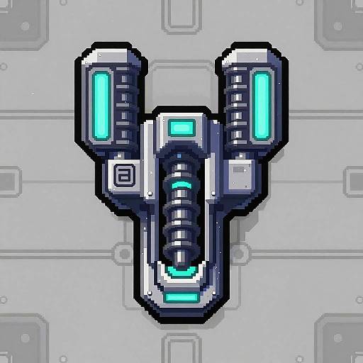 Futuristic 2D Particle Beam Cannon Sprite