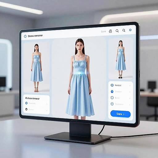 AI Virtual Dress Remover Interface