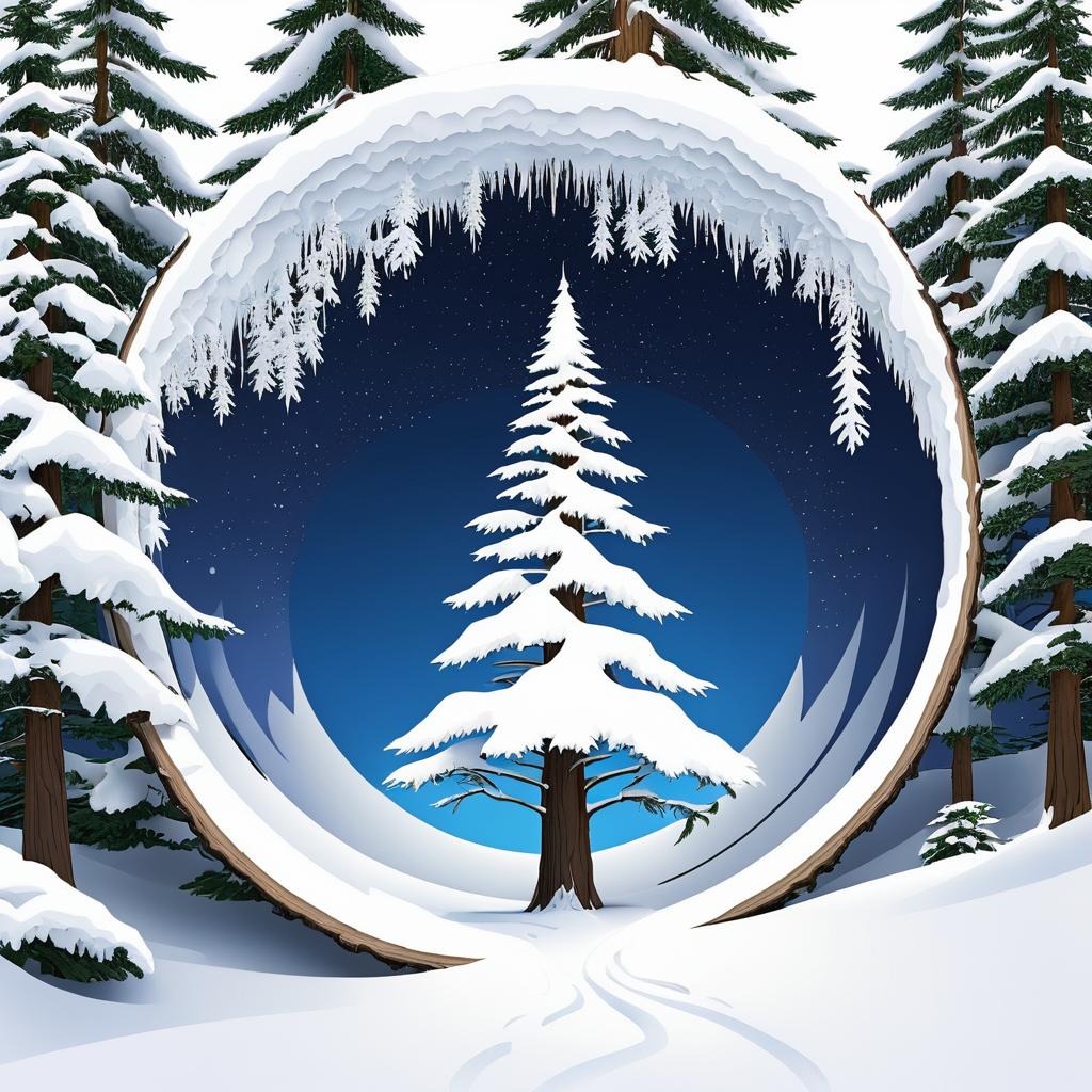 Sorcerer Diagram of Snow-Covered Pine Tree