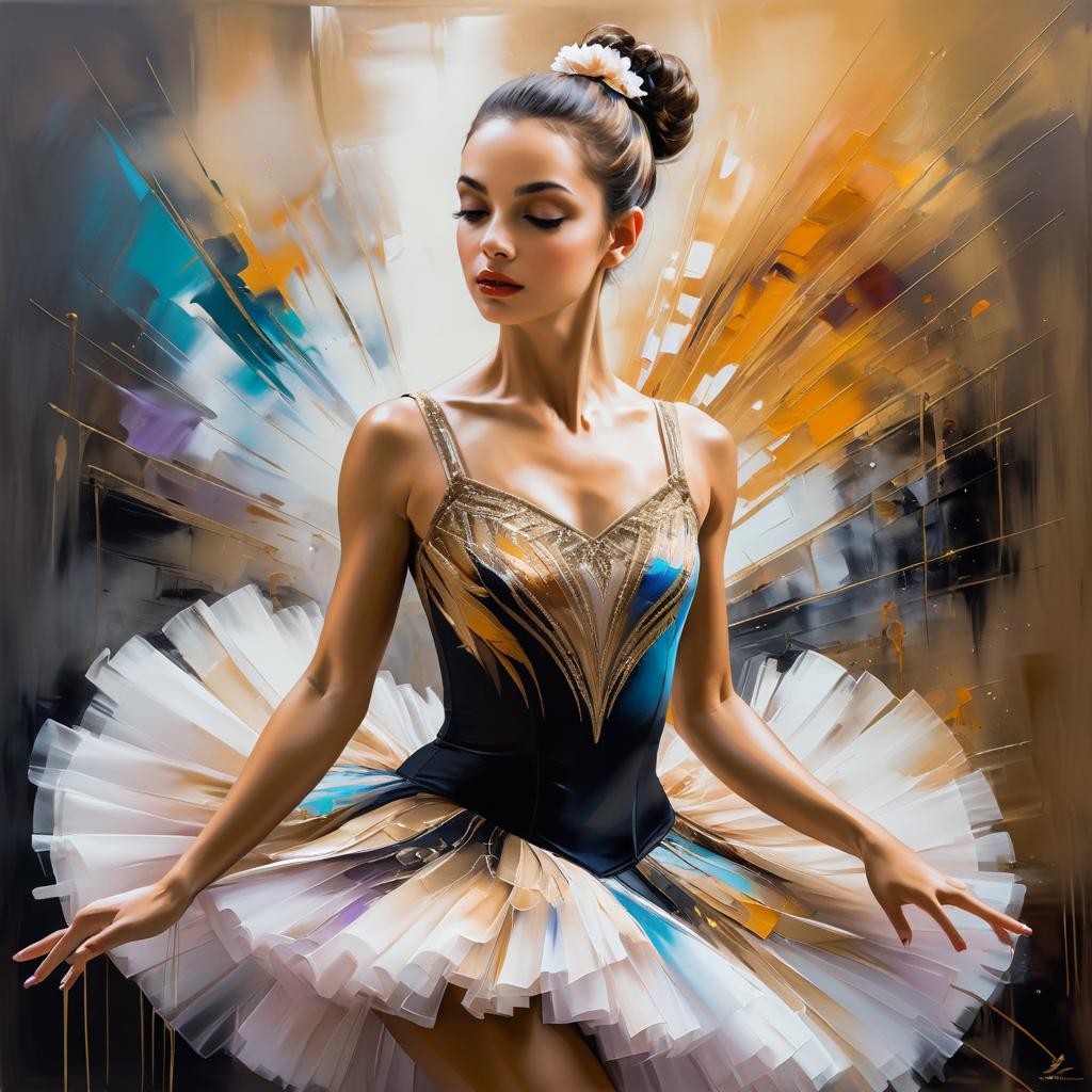 Expressive Ballerina Portrait in Warm Tones