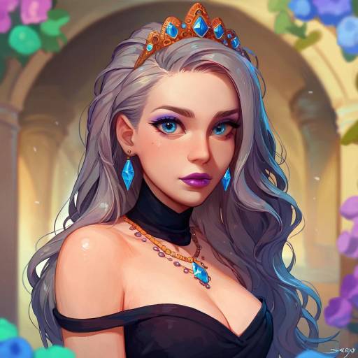 Elegant Solo Portrait with Jewelry and Makeup