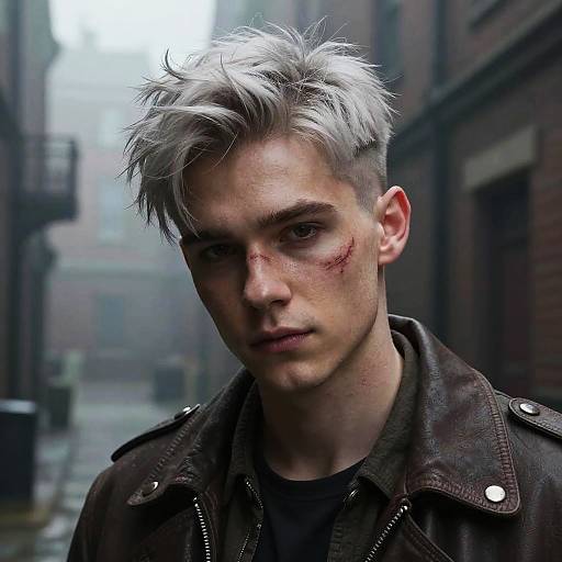 Ashy Platinum Undercut Thief in Fog