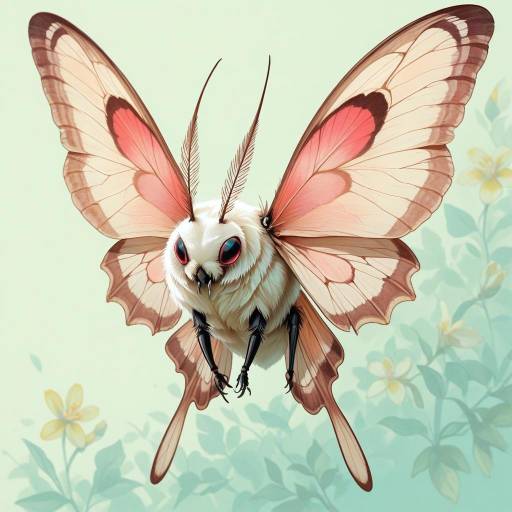 Vibrant Moth with Intricate Wing Details Vibrant Moth with Intricate Wing Details