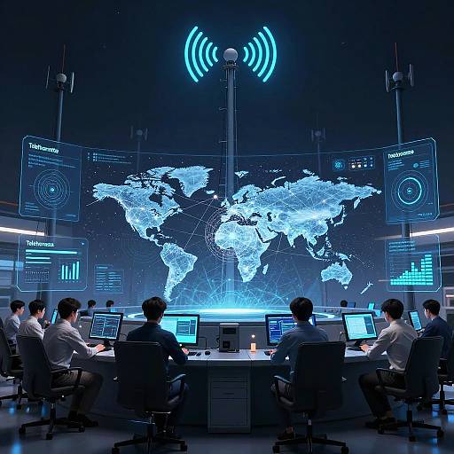 High-Tech Telefonnetze Control Room