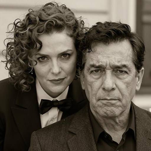 Sepia Portrait of Man and Woman