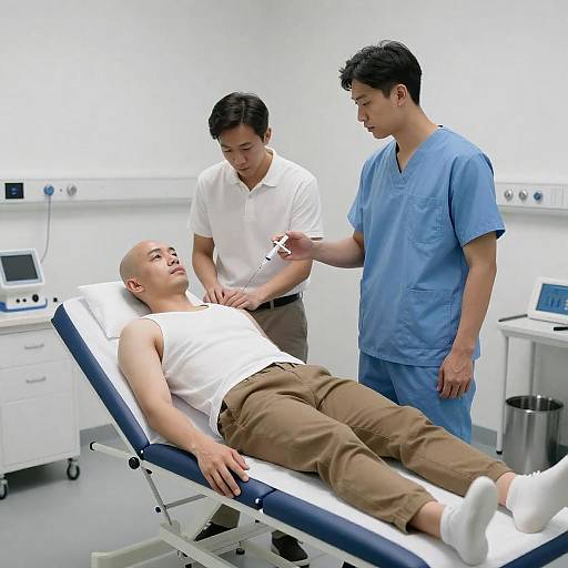 Intense Medical Examination Scene Captured