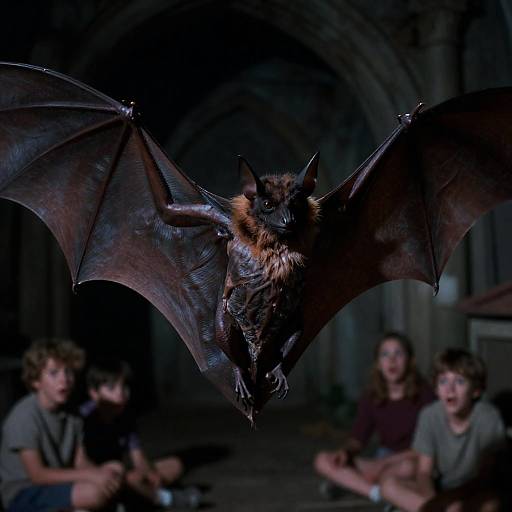 Midnight Crypt: Giant Tattered Bat Encounter