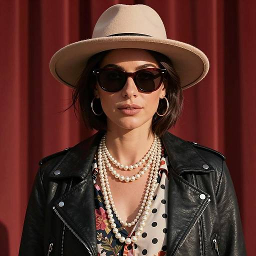 Stylish Retro Party Outfit Portrait