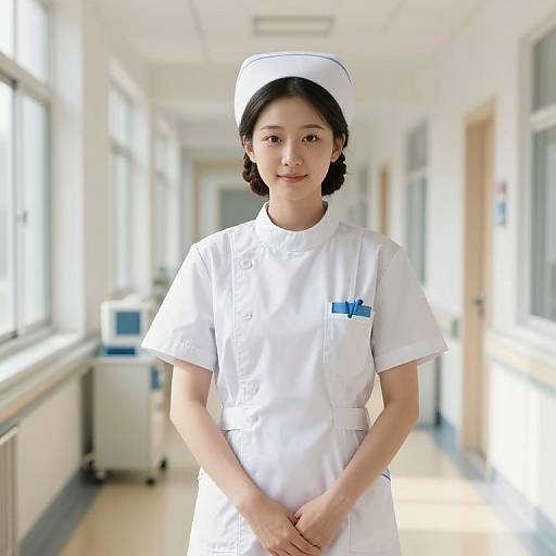 Confident Young Nurse in Pristine Uniform