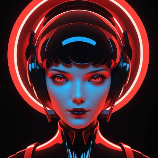 Futuristic Female AI Robot Illustration