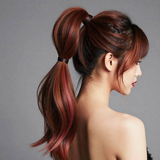 Stacked Ponytail on Fashion Woman