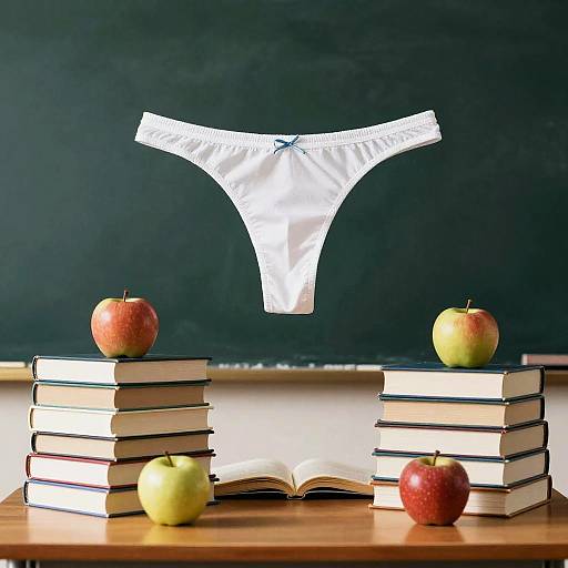 Surreal Teacher's Thong Above Desk