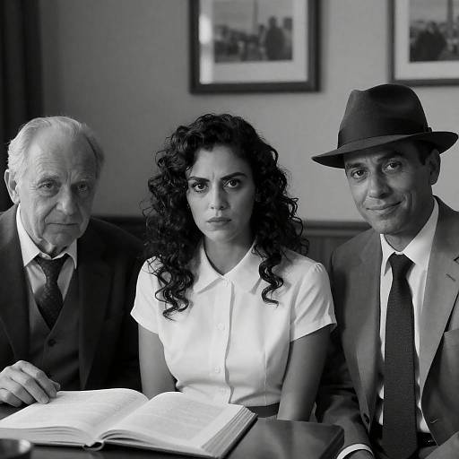 Intense Black and White Portrait Scene