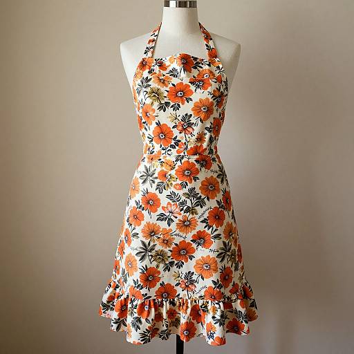 Vintage Retro Floral Pinup Apron