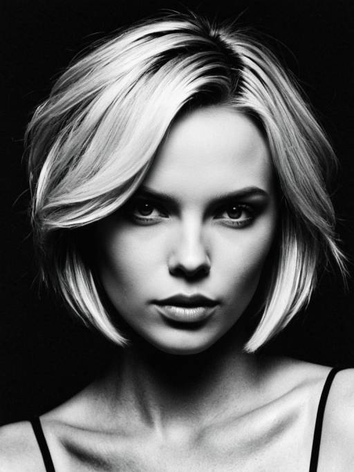 Glamorous Woman with Charlize Theron Bob