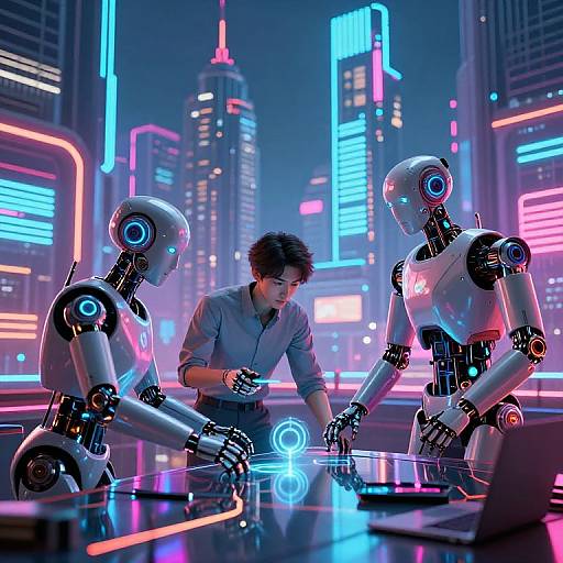 Futuristic Cyberpunk City of Innovation