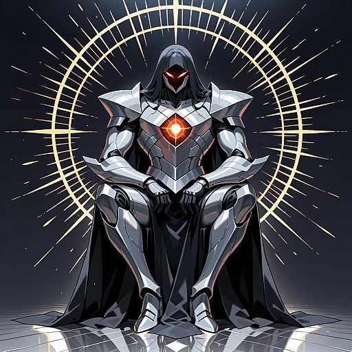 Futuristic Aluminum Woman with Inner Glow