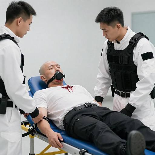 Clinical Restraint: Tense Stretcher Scene
