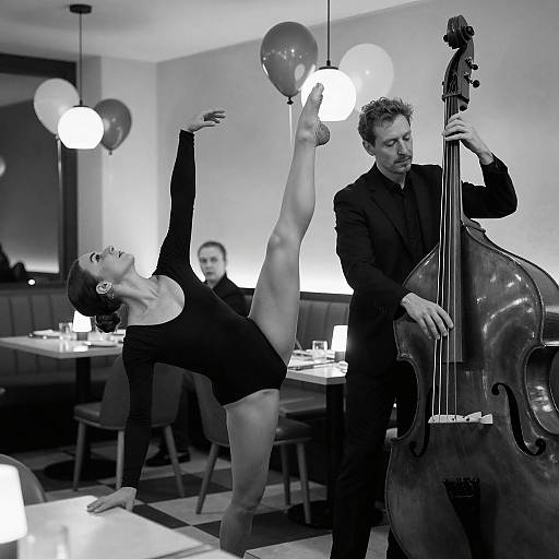 Dynamic Dance and Music in B&W