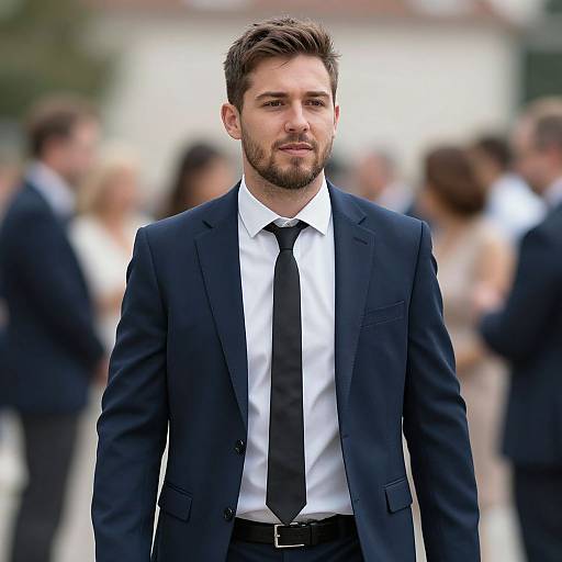 Casual Male Wedding Guest Portrait