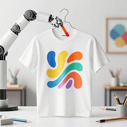 Robotic Arm Abstract T-Shirt Design