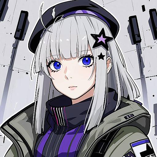 Illustration of Aa-12 (girls' frontline), girls' frontline in the style of Mado (mukade tou)