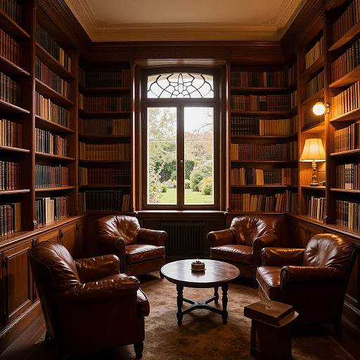 Elegant Vintage Library Room