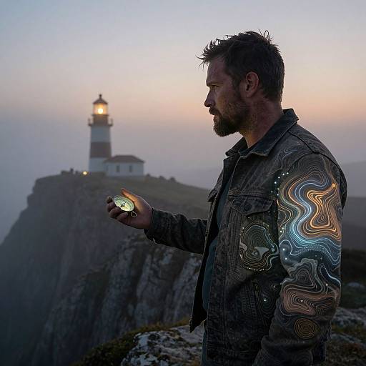 Bearded Man Linked to Lighthouse