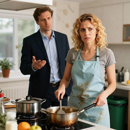 Tense Kitchen Moments Between Cooks