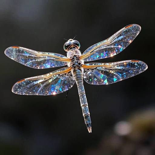 Crystal Aurora Dragonfly Portrait