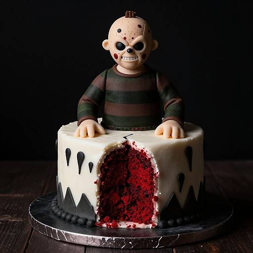 Freddy Krueger Horror Scene Cake