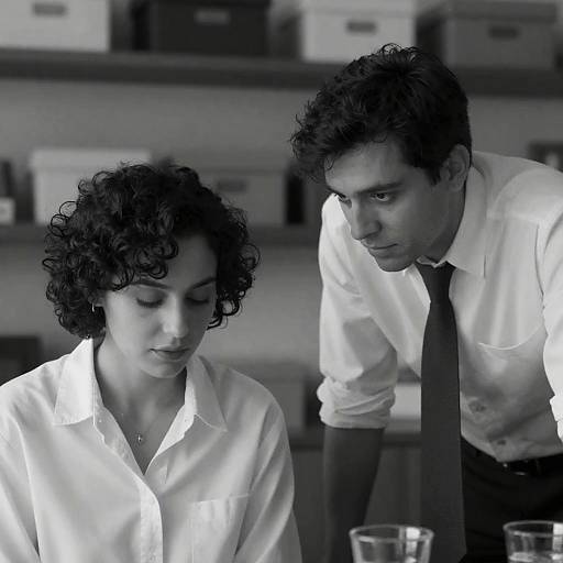 Intense Connection: A Black-and-White Portrait